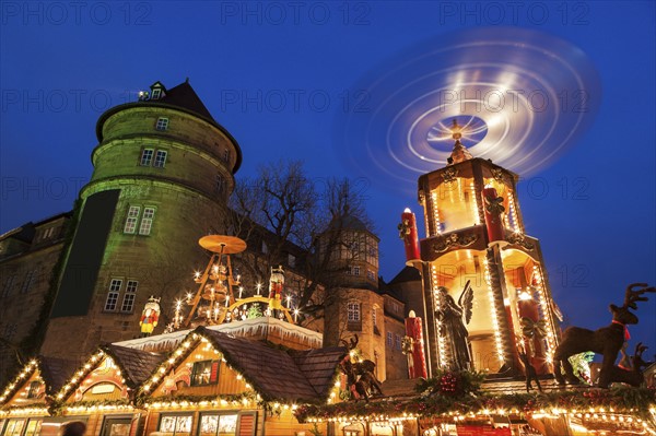 Christmas market at night