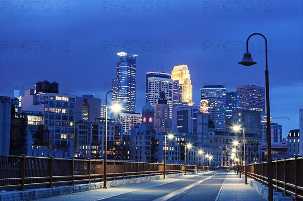 Downtown district at night