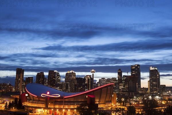 Downtown district at night