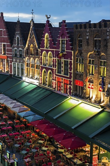 Town square at night