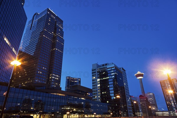 Skyscrapers at night