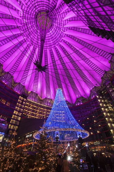 Illuminated dome of Sony Center