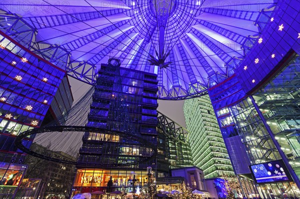 Illuminated dome of Sony Center