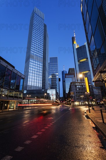 Illuminated city street