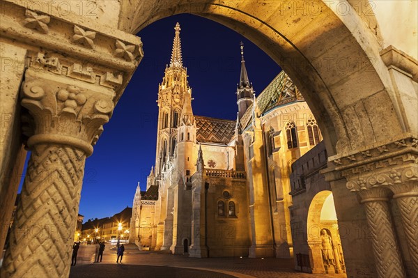 Matthias Church seen through arch of Fisherman's Bastion