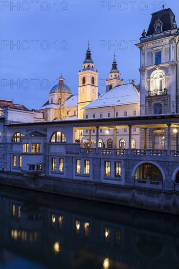 St. Nicholas Cathedral illuminated at dawn