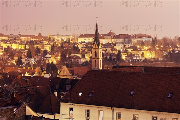 Cityscape with Franciscan Monastery at dawn