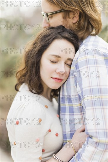 Couple embracing