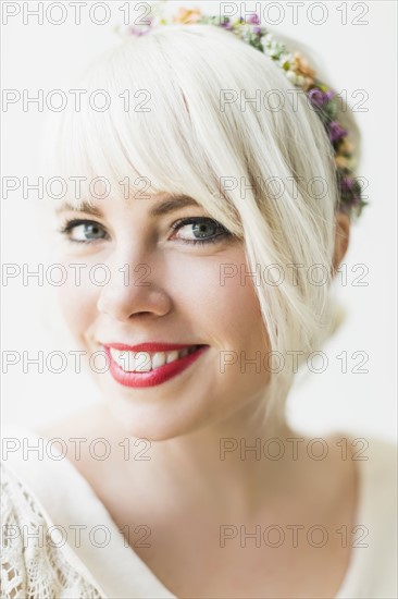 Portrait of young blond woman