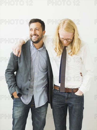 Two smiling friends