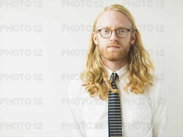 Portrait of blond man