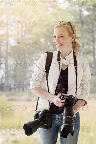 Portrait of female photographer.