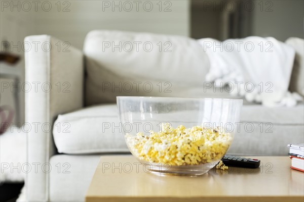 Popcorn on table