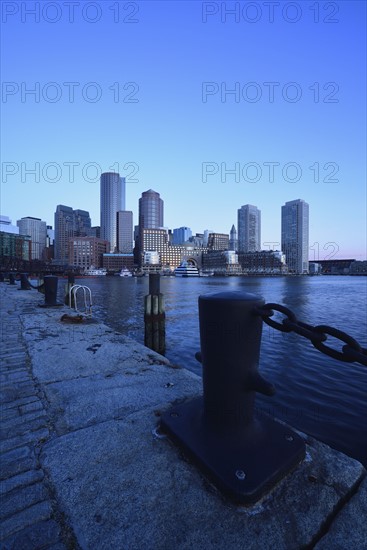 Financial district at dawn from Fan Pier