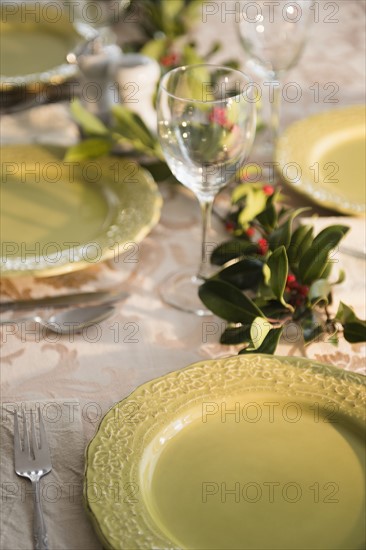 View of festive table