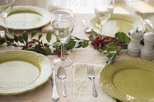View of festive table