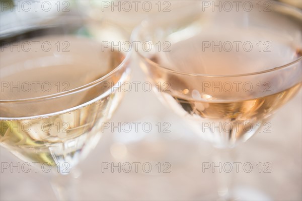 Two white wine glasses