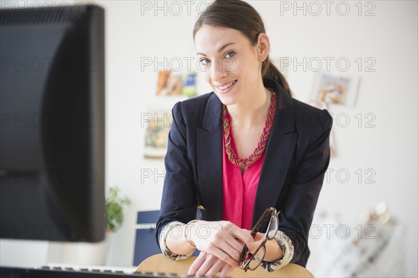 Portrait of woman in office