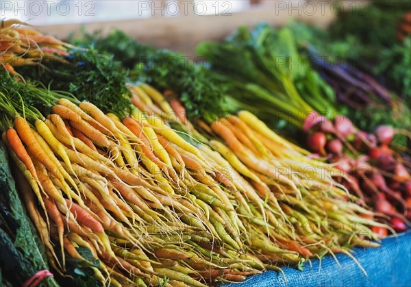 Market stall with organic vegetables