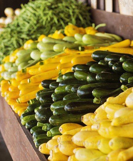 Market stall with organic vegetables