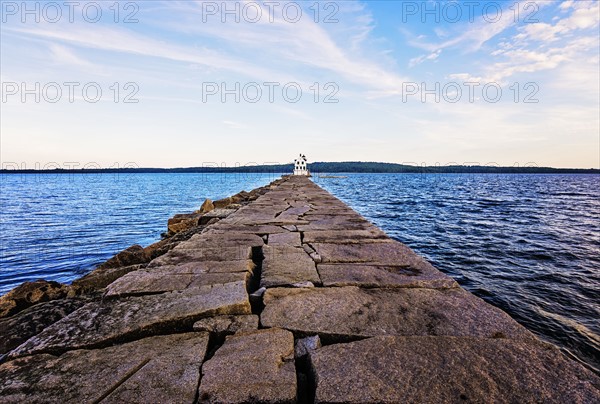 Rockland Breakwater Lighthouse seeing from pier