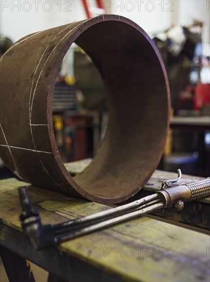 Manufacturing equipment in workshop