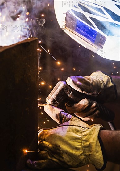 Close-up of welder working