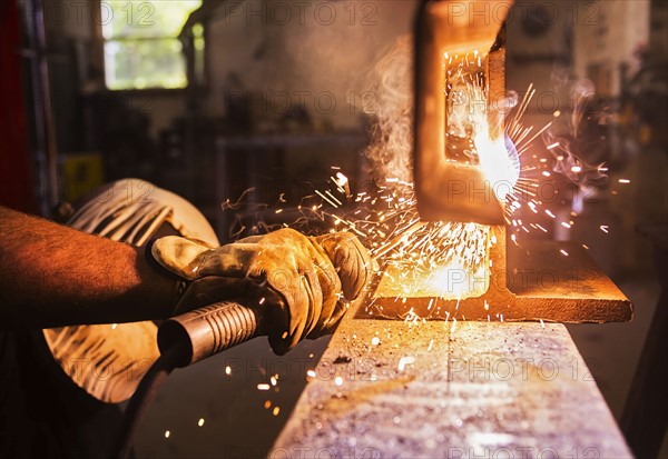 Close-up of welder working