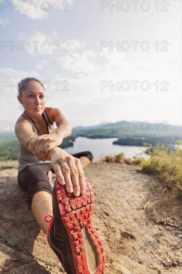 Young woman exercising outdoor