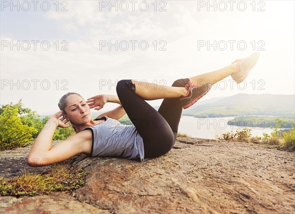 Young woman exercising outdoor