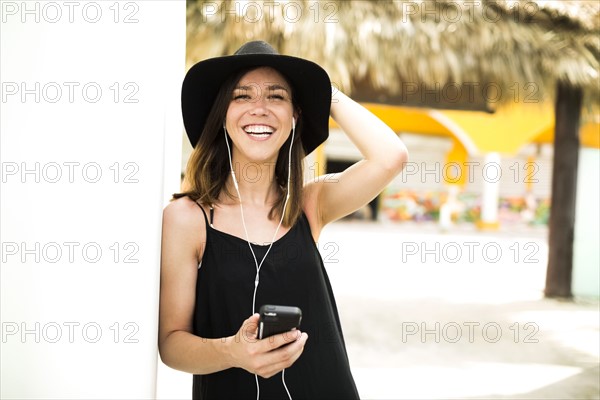 Portrait of woman wearing hat