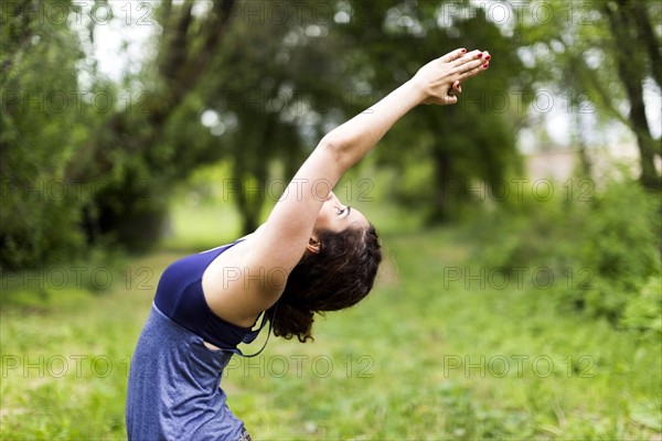 Woman exercising outdoors