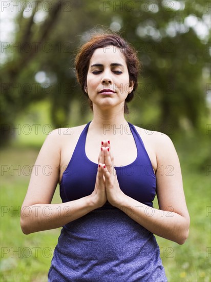 Woman exercising outdoors
