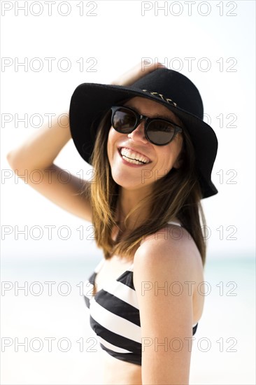 Portrait of woman on beach