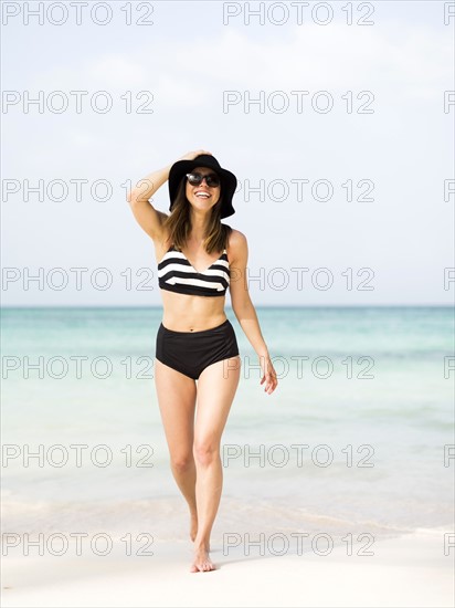 Portrait of woman on beach