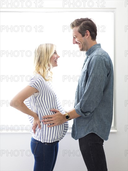 Husband with pregnant wife