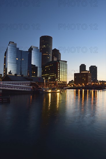 View of Fort Point Channel at dawn