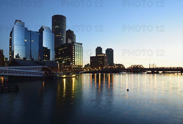 View of Fort Point Channel at dawn