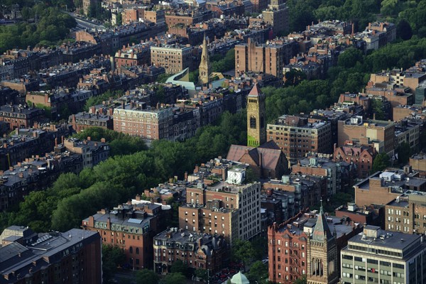 Elevated view of Back Bay neighborhood