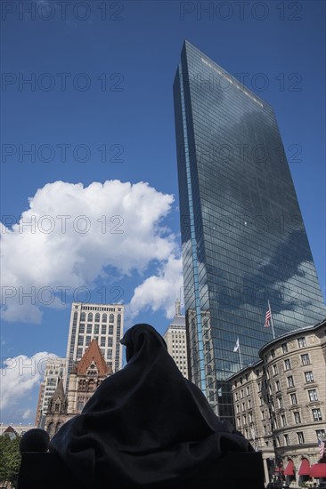 View of statue in Copley Square