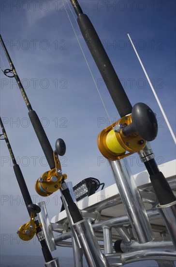 View of fishing rods