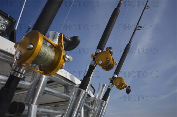 View of fishing rods