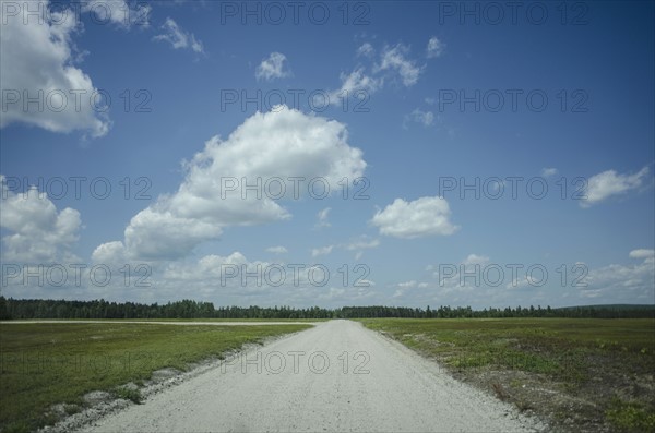 View of empty dirty road