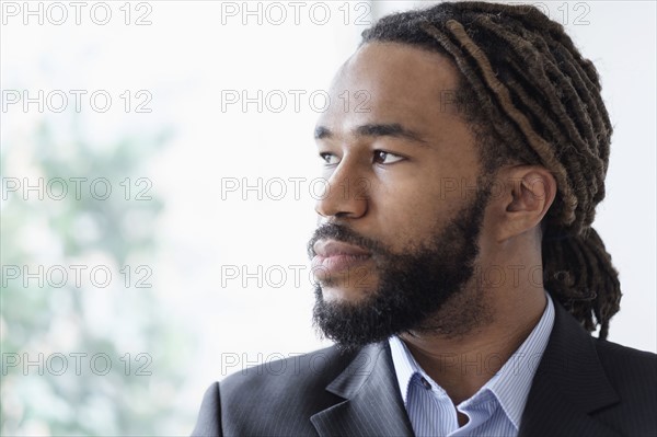 Portrait of businessman wearing suit.