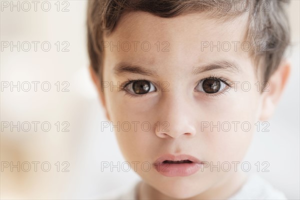 Portrait of boy (2-3) looking at camera.