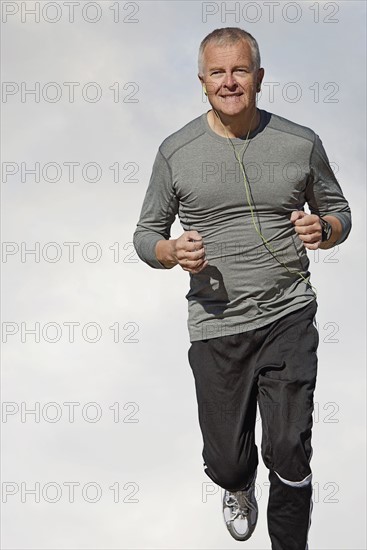 Man jogging outdoors.