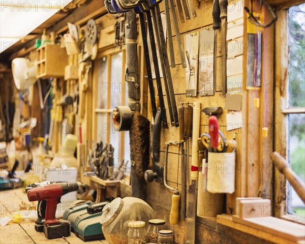 Interior of carpentry workshop