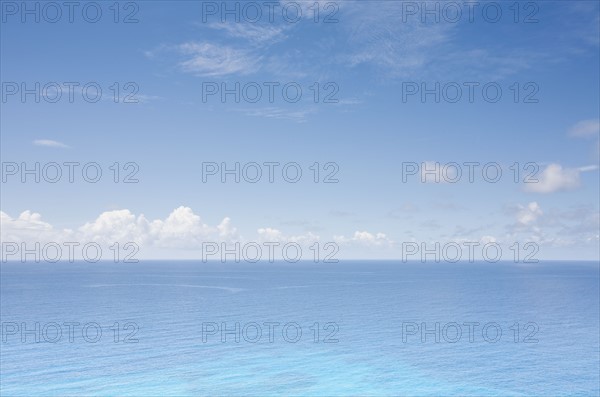 Scenic seascape and cloudy sky