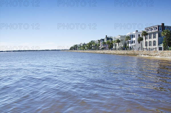 Buildings on coastline