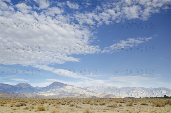 Mountain landscape and cloudy sky